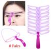 Sale Beauty Reusable Eyebrow Definition Shaping Template Eyebrow Stencils Kit Brow Grooming Card