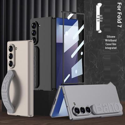 Силиконовый складной чехол Samsung Z Fold7 с эластичным ремешком на запястье