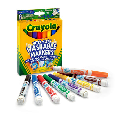 Crayola | Набор маркеров | Широкая линия (ультрачистый моющийся) 8 шт.