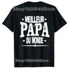 Funny World Best Dad French Graphic Fashion New Cotton Short Sleeve T Shirts ONeck Harajuku Father Dad Tshirt PAPA