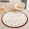 Flower Circular Carpet Living Room Coffee Table Mat Study Dressing Table Swivel Chair Mat Bedroom Bedside Carpet