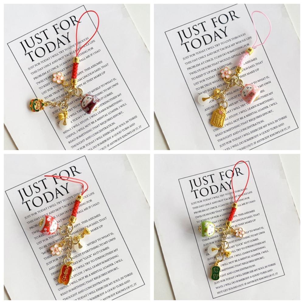 Ремешок для телефона Lucky Cat, украшение для телефона с подвеской Lucky Cat U в виде диска