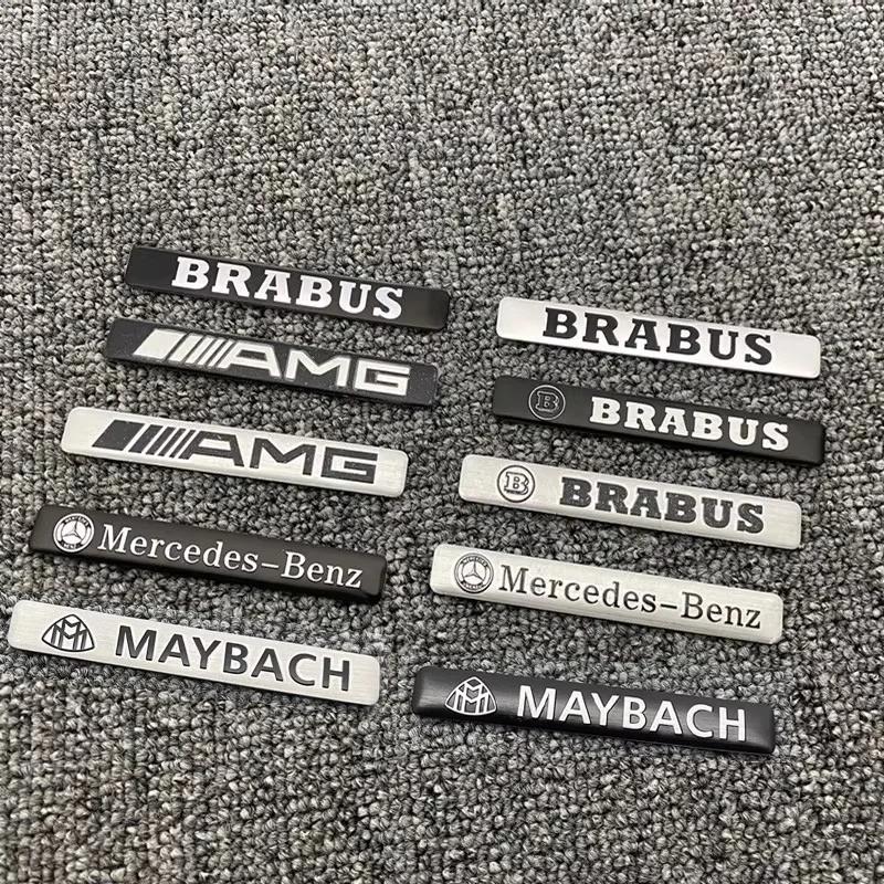 Aluminum Car Badge Sticker Accessories For Mercedes Benz AMG Brabus Maybach Smart W204 GLC CLA GLK W205 W203 W206 W108 W124 W126 CJKLM1