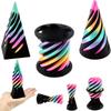 3-Piece Optical Illusion Pyramid and Cone Ornament Set