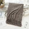 High End Imitation Cashmere Plaid Scarf Versatile and Warm In Winter  Women's Neck Scarf  Fringed Shawl