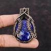 Lapis Lazuli Pendant Copper Wire Wrapped Pendant Handmade Gemstone Pendant Copper Jewelry Wire Wrapped Jewelry For Gift Lapis Lazuli Jewelry