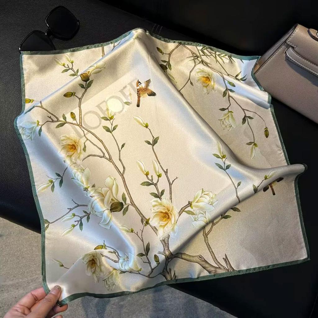 100% натуральный шелковый шарф женский бандана квадратные шарфы шарф платок шелковица мода роскошь высокое качество хиджаб платок женский