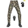 Mens Motorcycle Riding Pants Camo Casual Off-Road Protective Gear Elastic Waist Anti-Slip Fit Motorbike Safety Trousers