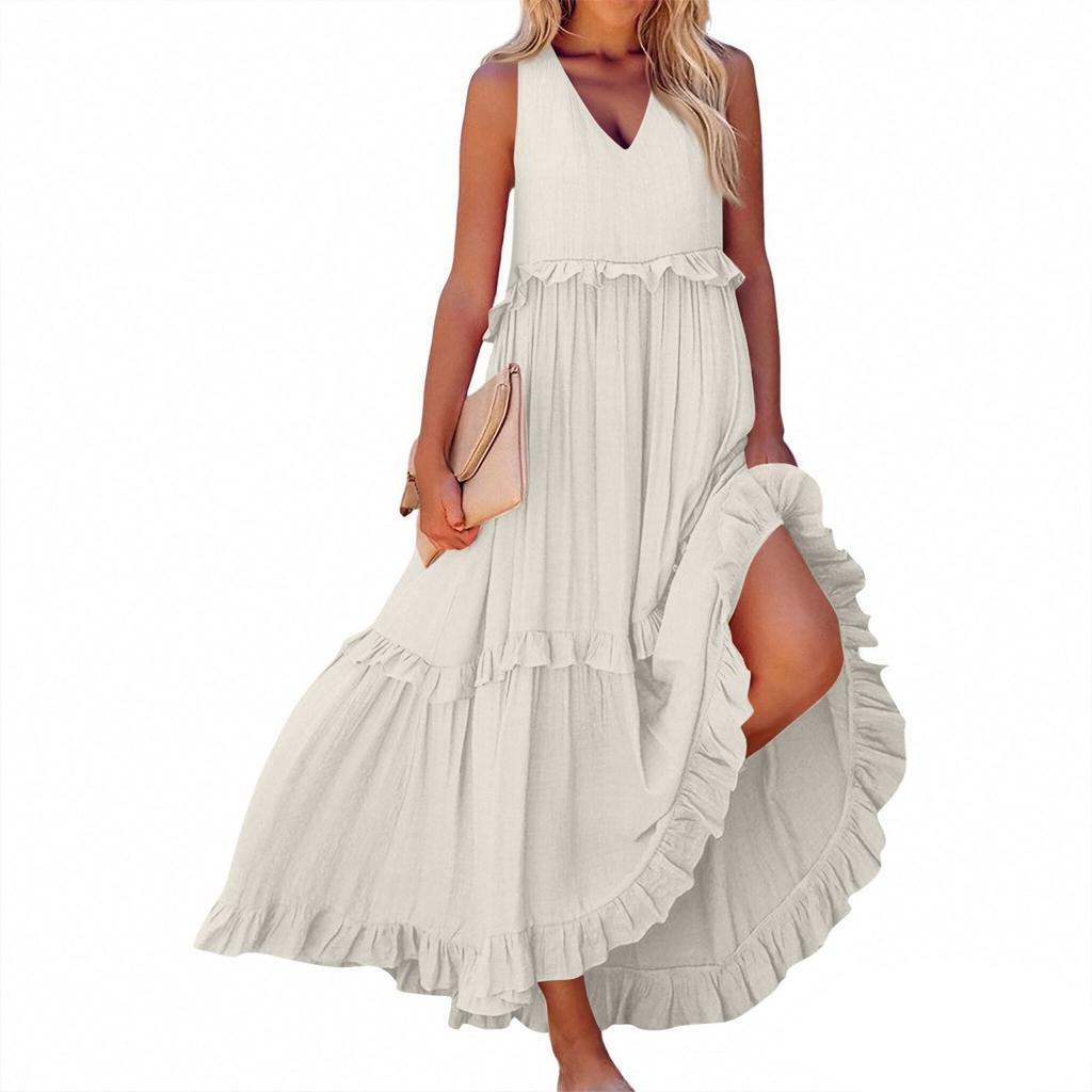 Women's Summer Long Dress Big Swing Beach Dress