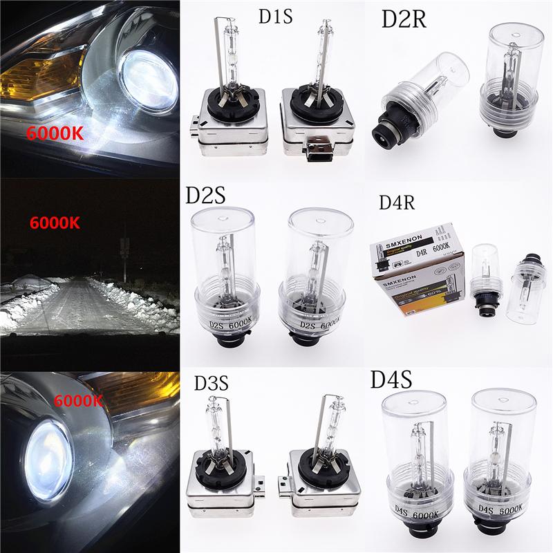 2 шт. для комплекта фар, лампа D1S D2S D3S D4S D1R D2R D3R D4R 6000K 4300K автомобильная HID лампа ксеноновая лампа для фар мигающий свет