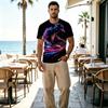 Men's 2D Print Polyester T-Shirt - Stylish, Comfy & Breathable Casual Tee for Daily, Party & Halloween Wear