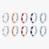 Dazzling Tiny Ear Buckles for Women Fine Jewelry Summer Design 925 Sterling Silver Small Trendy Colorful Enamel Hoop Earrings