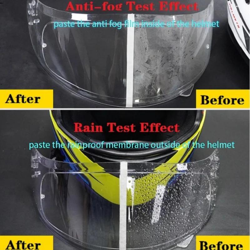 Fashion Helmet Anti-Fog Rainproof Film Nano Coating Clear Protective Patch Electric Bicycle Driving Universal Motorcycle New