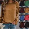Women Sweatshirt Casual Winter Long Sleeve Crew Neck Pullover Ladies Tops