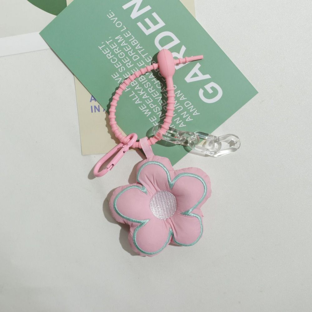 Lovely Lanyard Flower Keychain On the Phone Accessories Cute Backpack Ornaments Pendant Keyring Lanyard Strap for Phone Chain