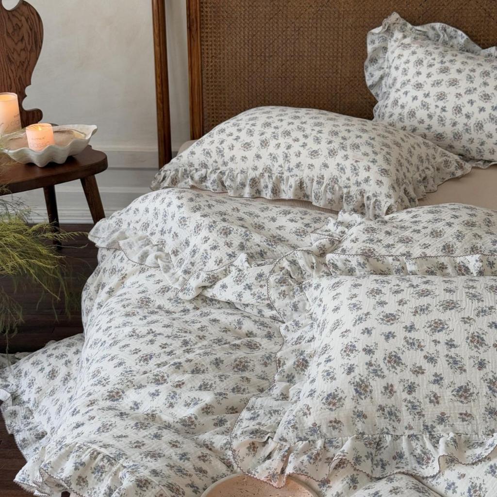 G5Z Французская Ретро Двухслойная Полностью Хлопковая Кружевная Пододеяльник