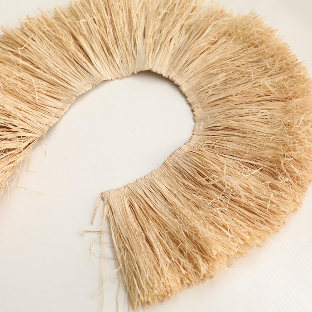Natural Wedding Garland DIY Home Supply Lafite Grass Garland Background Wall Decoration Jute Fringe Trim Straw Tassels