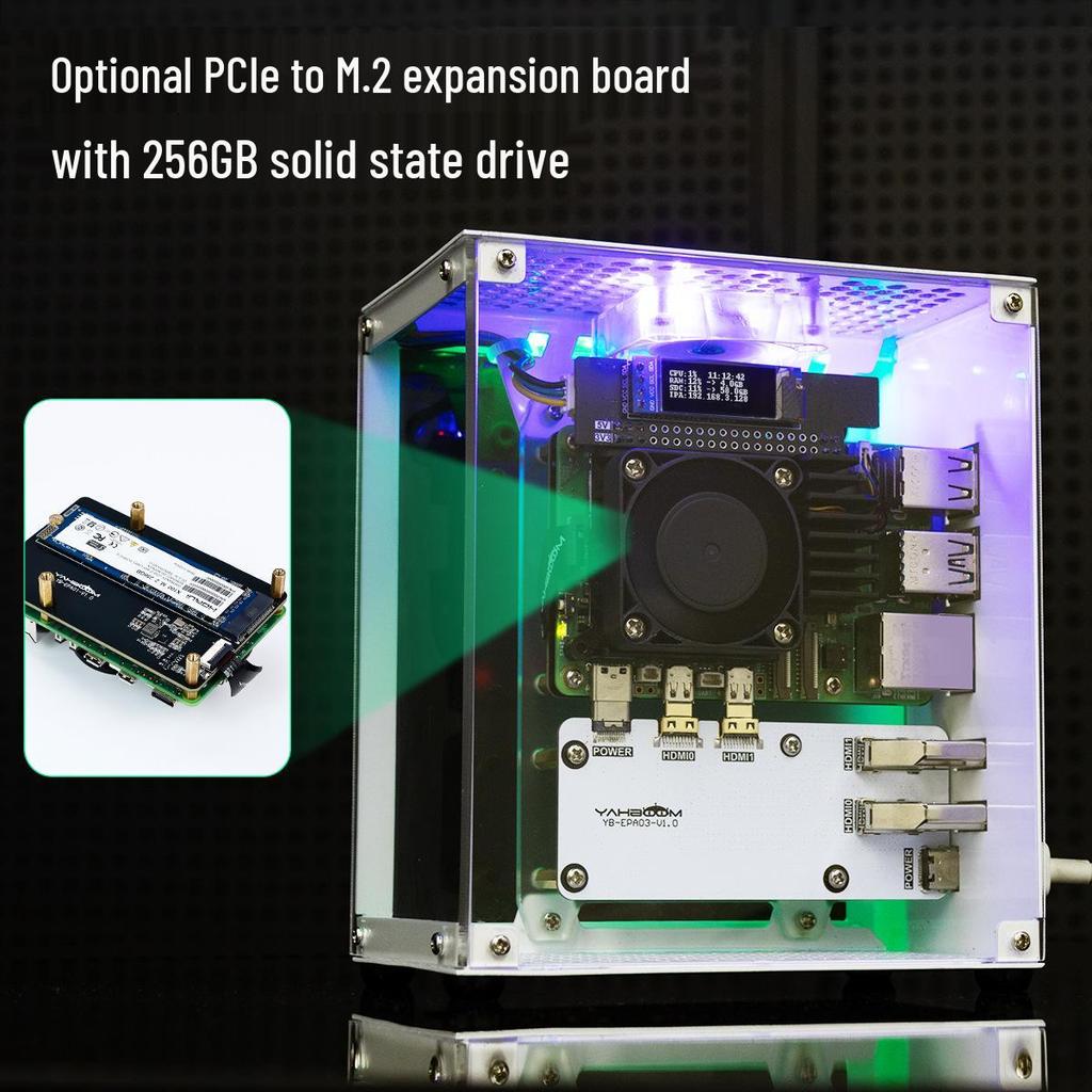 Корпус Raspberry Pi 5 Sea View: Защитный корпус без алюминия с поддержкой PCIe M.2 SSD