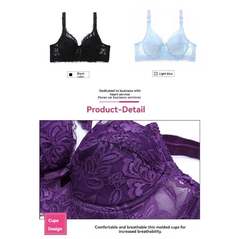 Большой размер ультратонкий хлопковый бюстгальтер с регулируемой чашкой сексуальный женский кружевной дышащий удобный со стальным кольцом пуш-ап женское нижнее белье