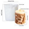 3D Christmas Tree Elk Relief Cylinder Candle Silicone Mold Merry Christmas Letter Snowflake Cylinder Candle Molds Christmas Gift