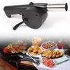 Hand Crank Powered Outdoor Cooking Barbecue BBQ Fan Air Blower for Barbecue Fire Bellow Portable Gun Camping Picnic