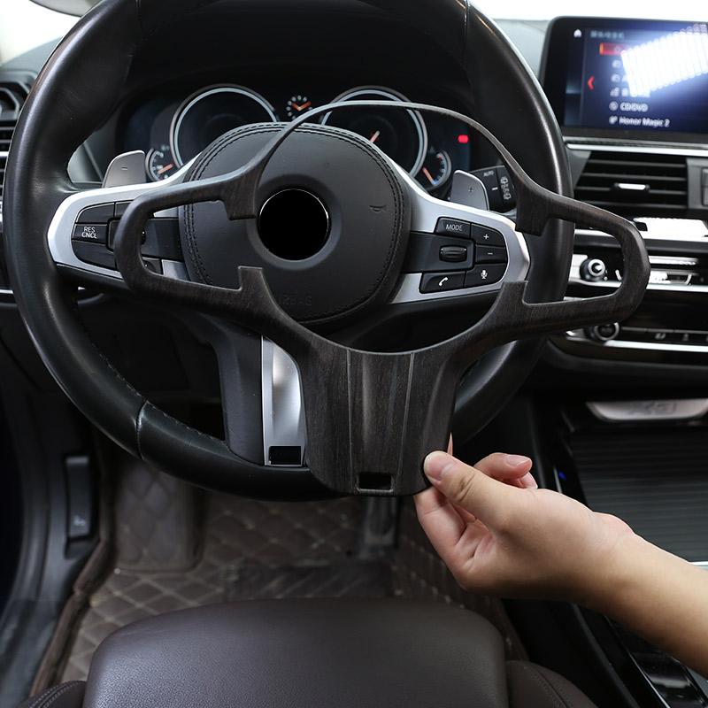 Для BMW 5 серии G30 X4 X3 G01 G02 17-21 M Sport ABS из углеродного волокна, кнопка на руле автомобиля, наклейка на рамку автомобиля