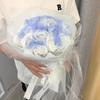 Букет из мыла «Голубая роза колотого льда» - подарок на День святого Валентина или день рождения для парня/девушки