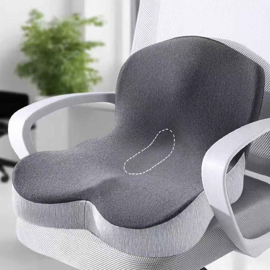Ergonomic Seat Cushion With Zipper Breathable Slow Rebound Lumbar Support Memory Foam Pillows For Women Men Drivers Home Living