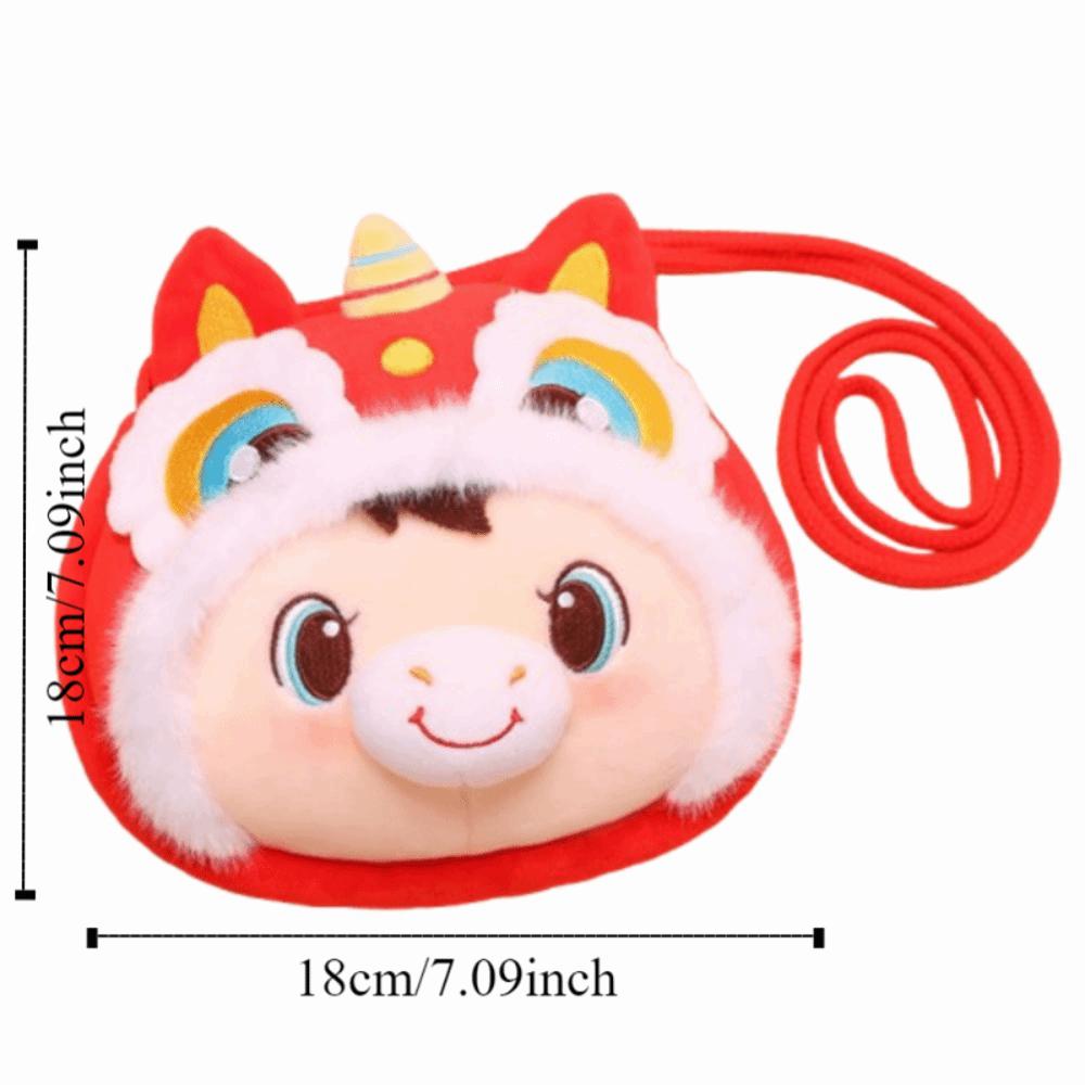 Red Packet Horse Year Money Bag Lucky Horse Lucky Horse Plush Bag Childrens Gift