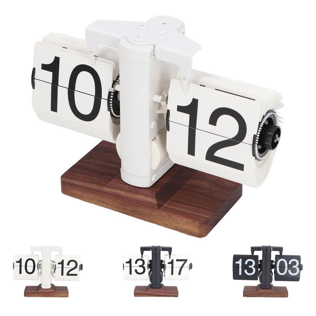 Ретро-часы с откидной крышкой, стильный минималистский стиль, небольшой баланс, 24 часа, автоматический перелистыватель страниц, механический