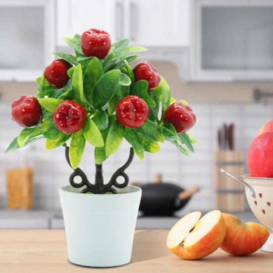 Искусственное растение бонсай Красивое изысканное яркое искусственное растение Апельсин Лимон Персик Фрукт