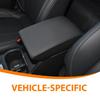 Center Console Armrest PVC Leather For Subaru Forester To2024 Black Stitch
