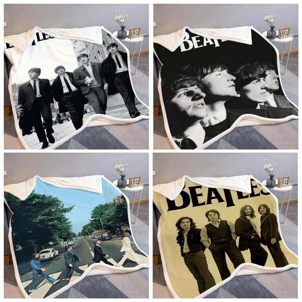 1 шт. Группа The B-Beatles Крутой Плед Фланелевый Пушистый Мягкий Плед Теплый Приятный к коже Плед для Дивана Кровати Офиса Сна Зима