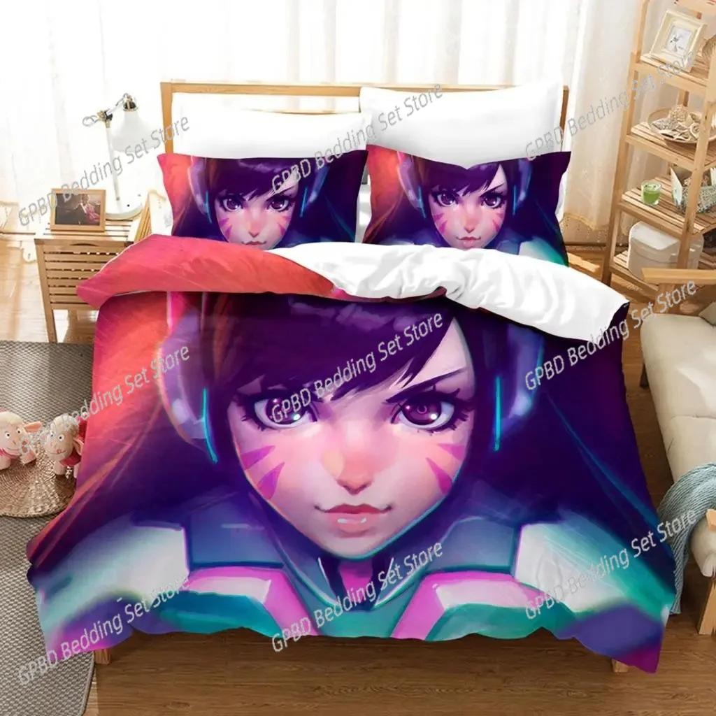 Аниме Overwatch Widowmaker 3D НОВЫЙ Пододеяльник Наволочка Комплект Постельного Белья Взрослая Девочка Украшение Спальни Дети Односпальный Двуспальный Большой