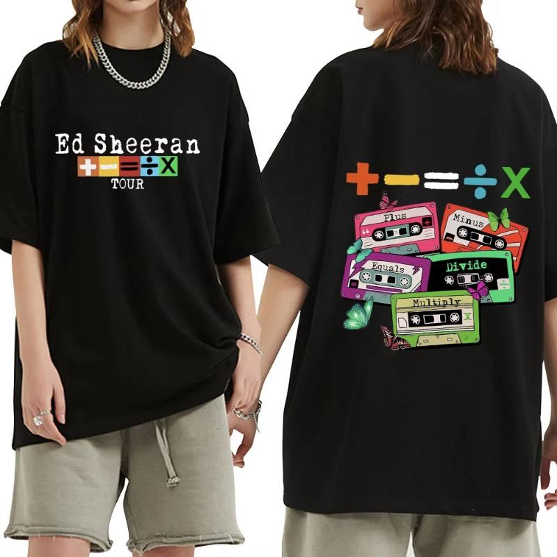 Ed Sheeran Concert Tour T Shirt Fans Gift 100% Polyester Casual Short Sleeve T-shirt Men Women Vintage Harajuku Tee Shirt Clothing