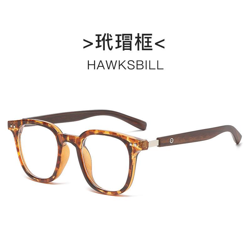 Большая оправа с текстурой ретро-дерева, сверхлегкая и тонкая, анти-синее излучение, женские очки для близорукости, черная оправа может сочетаться с простым лицом