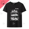 Initial D JDM MIATA MX5 Тема 100% Хлопок Уличная одежда Рубашки Смешная Мужская Одежда с Принтами Спортивная Футболка Мужская Y2k Футболка с Коротким Рукавом