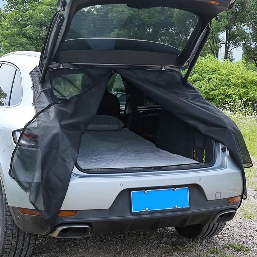 Ventilated Magnetic Car Trunk Mosquito Net Sunshade SUV Tailgate Privacy Curtains Camping