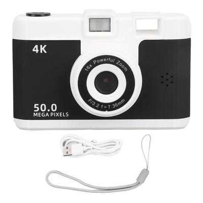 Цифровая камера 1080P 50MP HD с двумя объективами, беспроводная, 16-кратный цифровой зум, устойчивая к сотрясениям, компактная камера с MP3