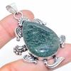 Подвеска из натурального индийского мохового агата из стерлингового серебра 925 пробы 2,29 дюйма r5T45