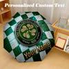 Автоматический складной зонт с 8 ребрами, принт Celtic FC, индивидуальный текст с именем, портативный дождевик