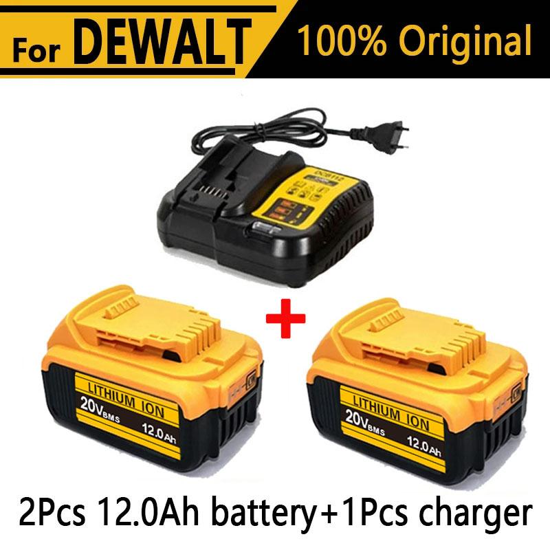Для литий-ионных аккумуляторов DeWalt 18 В 20 В, запасная литий-ионная батарея 20 В 12 Ач DCB203, DCB206, DCB205, DCB204, DCB200, электроинструменты