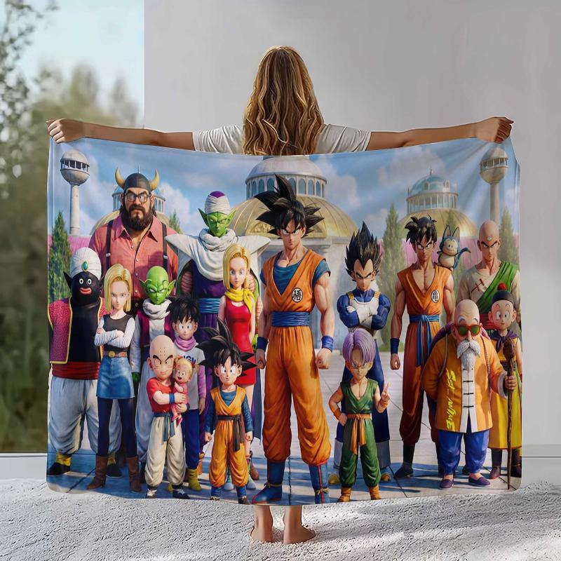 Аниме D-Dragon Ball Игра Мультфильм Фланелевое Одеяло, Ультра Мягкое Теплое Плюшевое Покрывало для Дома Спальни Кровати Дивана Офиса Кемпинга
