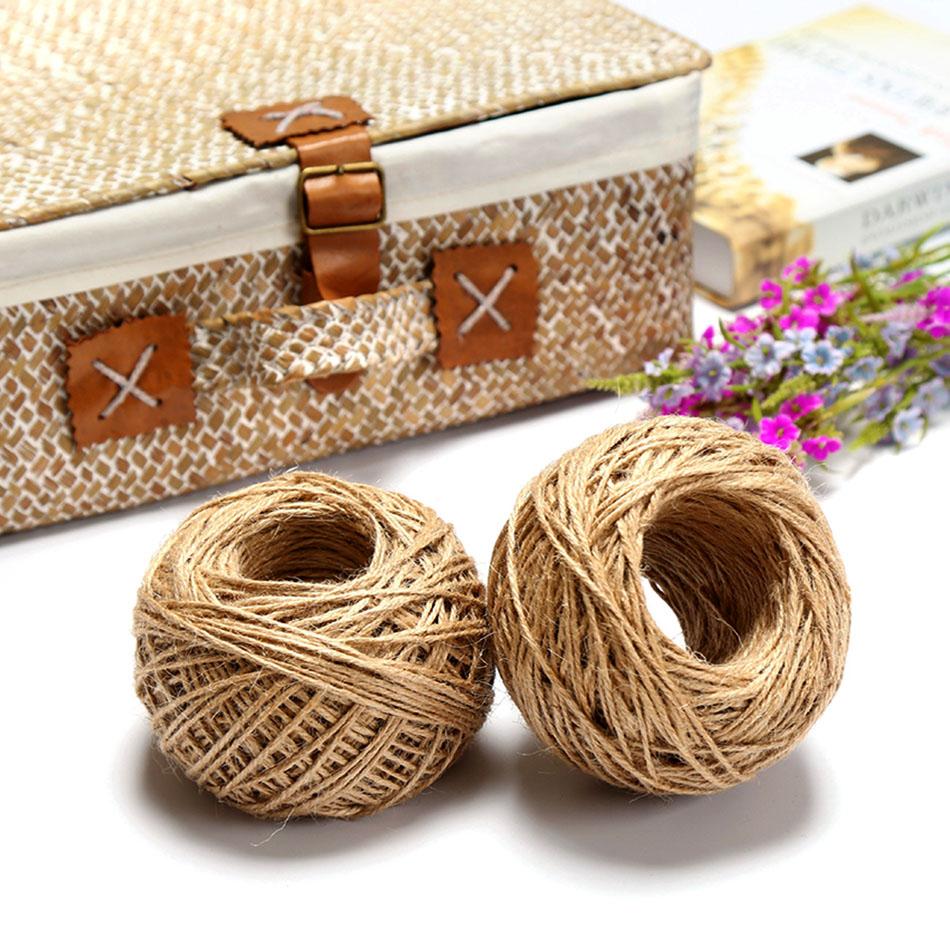 30 метров натуральный джутовый шнур, конопляный шпагат, домашнее свадебное украшение, лента из мешковины, подарок ручной работы, упаковка для рождественской вечеринки, дня рождения