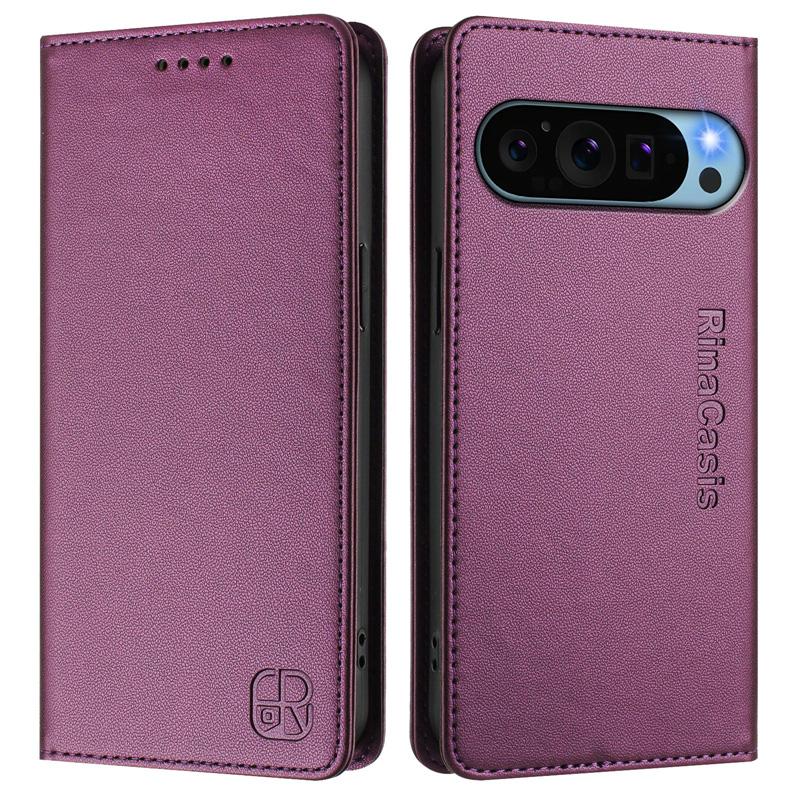 Роскошный кожаный чехол для Google Pixel 9 Pro XL 8A 7A 6A 5A Pixel8 Pixel7 Pixel5 RFID-блокировка слота для карт Магнитная подставка для притяжения Ударопрочный откидной чехол