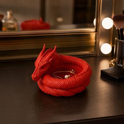 Yousheng 3D-печатная фэнтезийная драконья шкатулка-поддон, готическая драконья шкатулка-поддон, настольный поддон для хранения ключей, органайзер для подноса с украшениями, настольный компаньон для