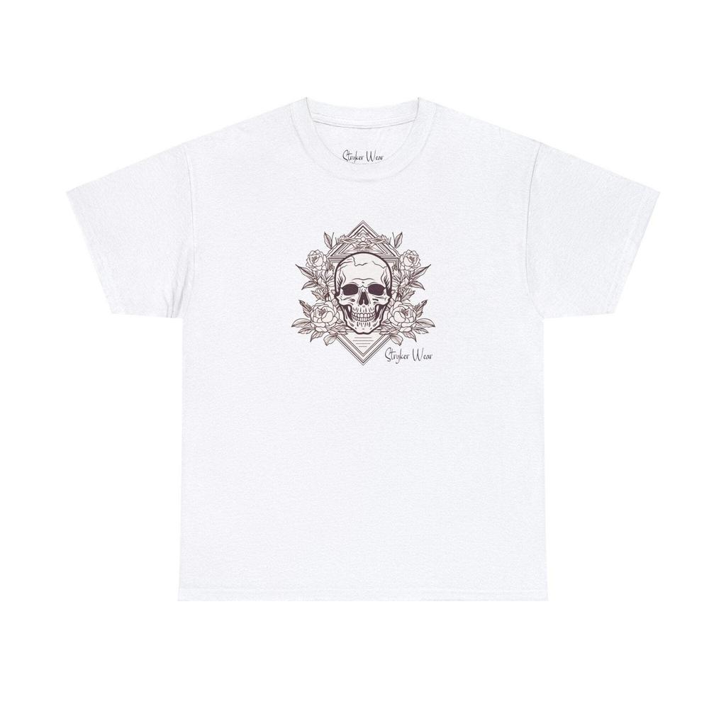 Vintage Skull Tattoo Art | Unisex Heavy Cotton Tee