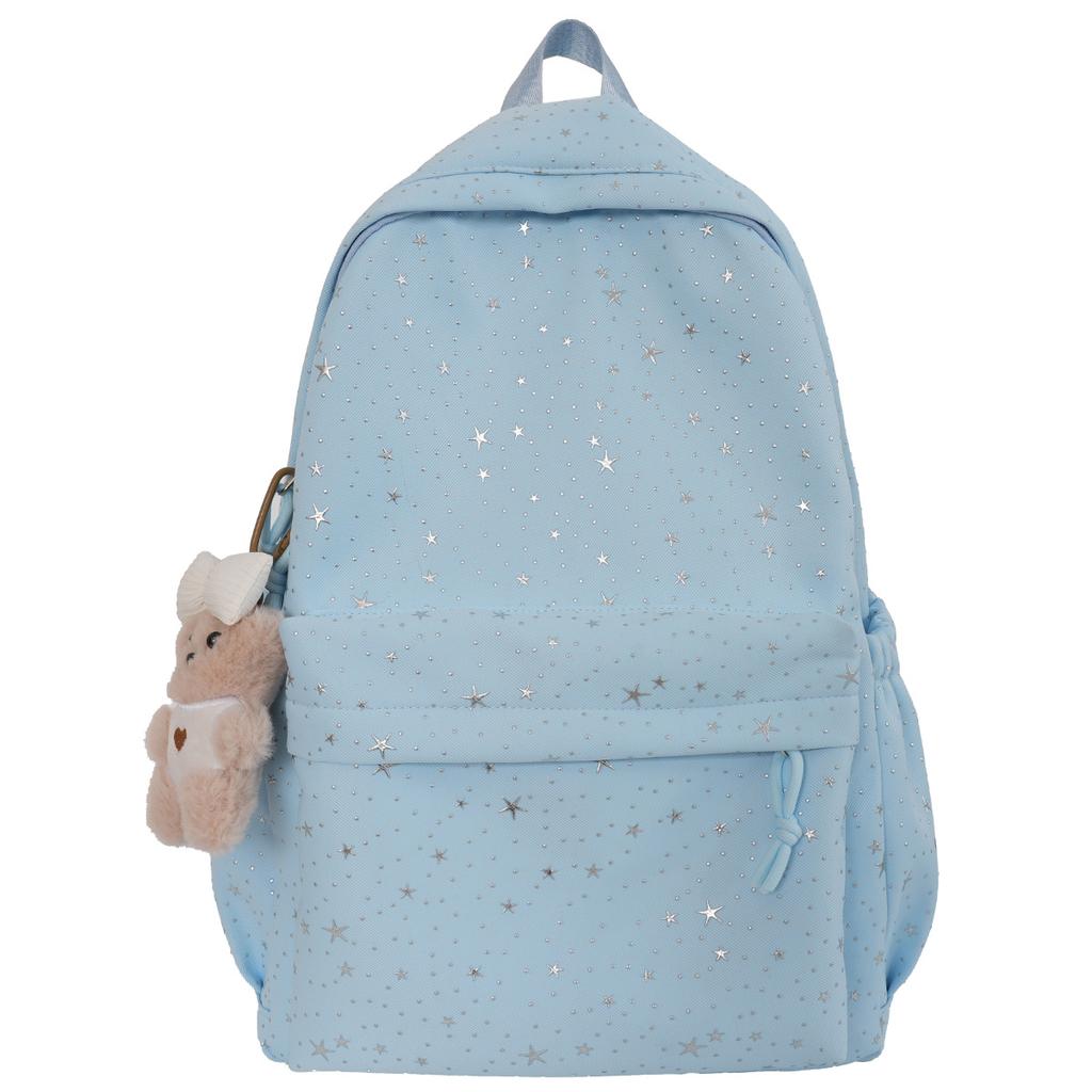 New schoolbag, high-aesthetic Japanese INS fresh and sweet backpack, lightweight travel large-capacity backpack for middle and high school students