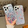 Тонкий блестящий чехол для телефона с цветочным принтом для iPhone 16 Pro Max 15 14 Pro 13 12 11, сверкающий перьями, ударопрочный, прозрачный, с мягким краем, жесткий чехол для задней панели из поликарбоната