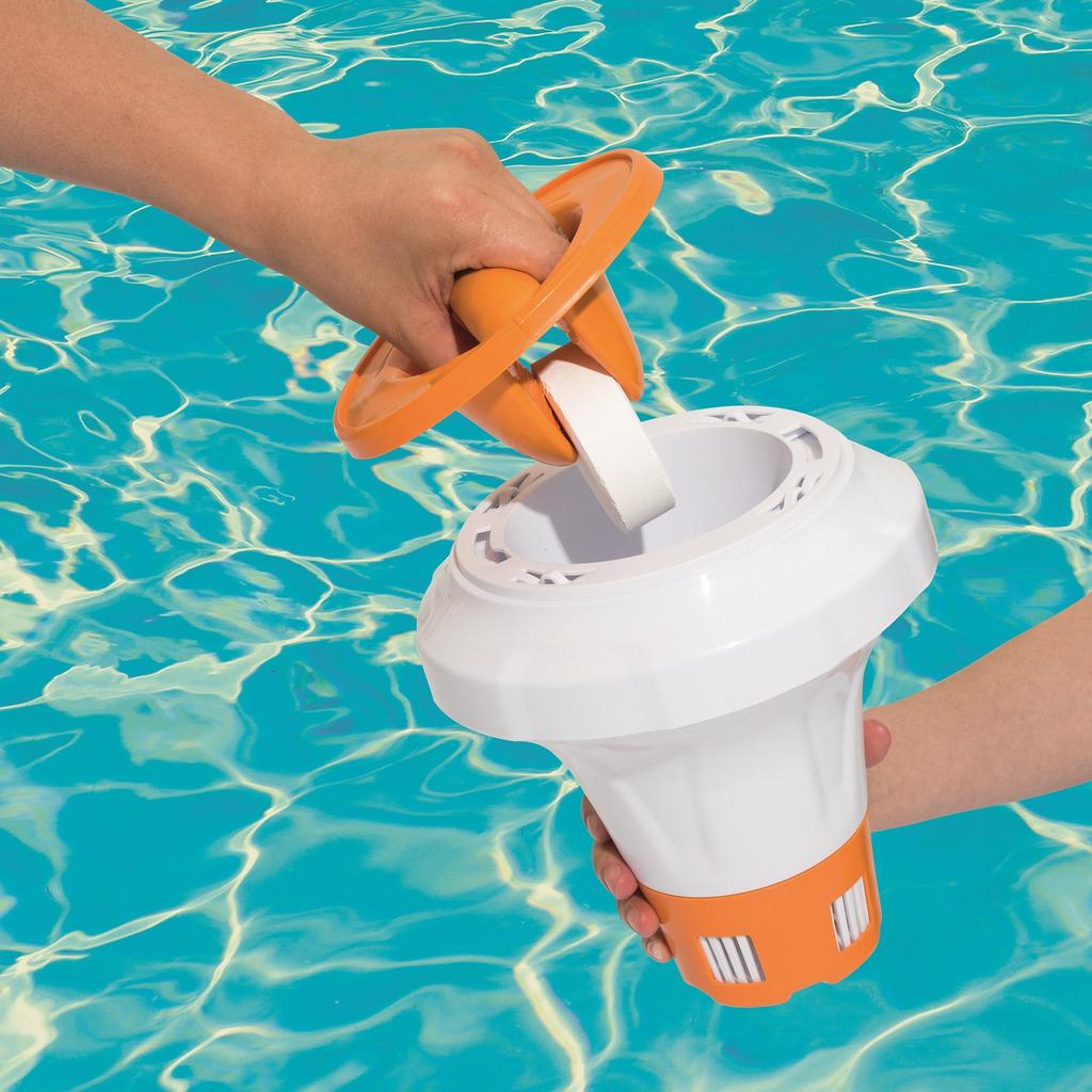 Large Float, Bestway 58474 Pool Chemical Dispenser Orange